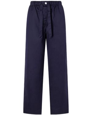 Tekla Sateen Organic Cotton Pajama Pants - Blue