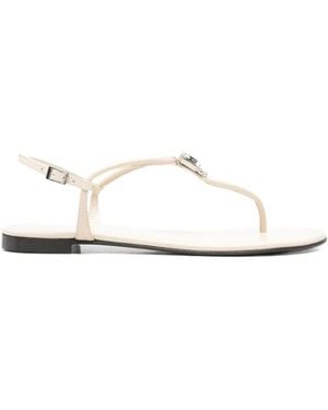 Giuseppe Zanotti Maeeve Embellished Flat Sandals - White