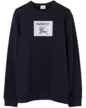Burberry Logo Patch Sweatshirt - Blue
