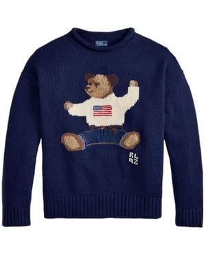 Polo Ralph Lauren Polo Bear Roll-Neck Jumper - Blue