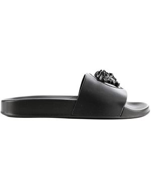 Versace Flat Sandals - Black