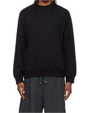 WOOYOUNGMI Logo-Print Long-Sleeve Sweatshirt - Black