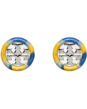 Tory Burch Miller Stud Earrings - White