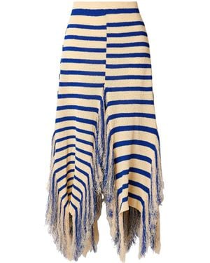 Proenza Schouler Simple Fringed Dress - Blue