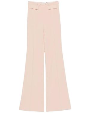 Elisabetta Franchi Logo-Plaque Flared Trousers - Pink