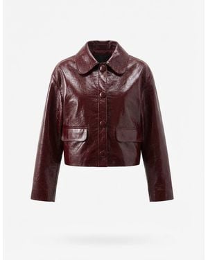 Self-Portrait Cropped Jacket - Red