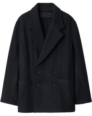 Lemaire Short Double-Breasted Coat - Blue