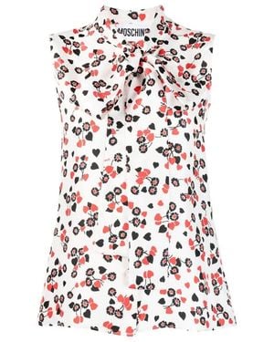 Moschino Bow Tie Top - White