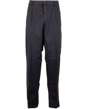 Peserico Pleated Straight-Leg Trousers - Blue