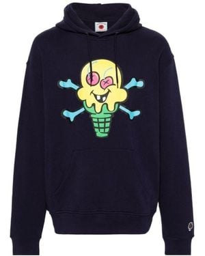 ICECREAM Long-Sleeved Hooded Sweatshirt - Blue