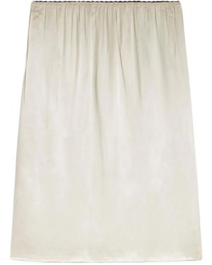 Phoebe Philo Elastic Waistband Midi Skirt - Natural