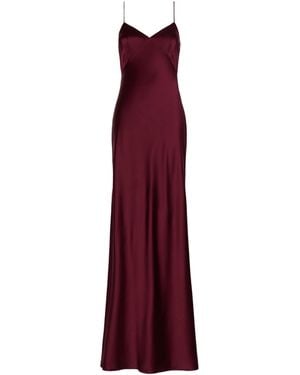 Max Mara Pianoforte Maroso Satin Slip Dress - Red