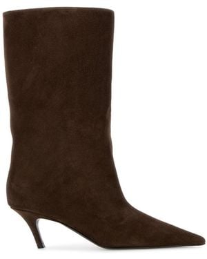 AMINA MUADDI Suede Fiona Boots - Brown