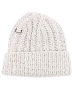 Werkstatt:münchen Flanged Knitted Hat - White