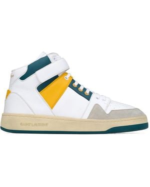 Saint Laurent Lax Mid-Top Sneakers - White