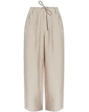 Y-3 Drawstring Loose Fit Trousers - Natural