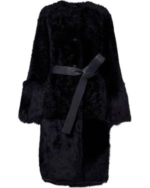 JOSEPH Tina Belted Coat - Black