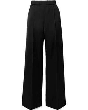 Jil Sander Pleated Wide-Leg Trousers - Black