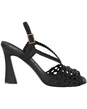 Etro Woven High-Heeled Sandals - Black