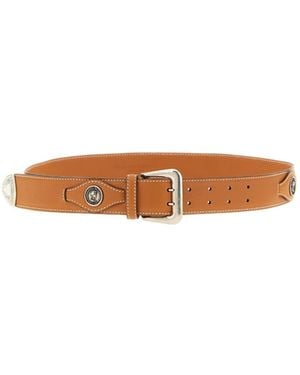 Ermanno Scervino Coin Detail Leather Belt - Brown
