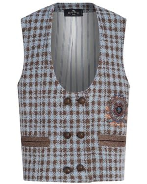 ベスト・ジレ Etro Houndstooth Over Vest Etro Houndstooth Over Vest Casual in Multicolor | THE LIST
