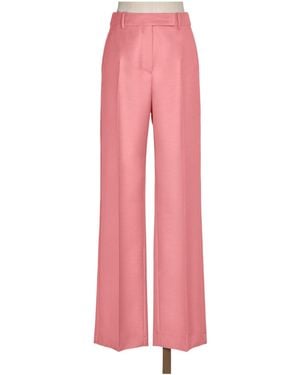 Max Mara Trousers Made Of Wool, Mohair And Silk Blend - Pink