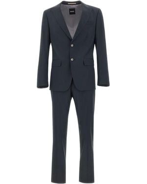 BOSS Huge Slim Fit Suit - Blue