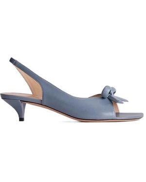 Dior Bow-Tie High-Heeled Slingback Sandals - Blue