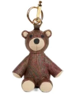 Etro Paisley Bear Charm - Brown