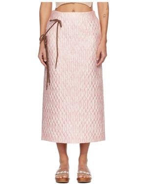 Simone Rocha Quilted Pencil Skirt - Pink
