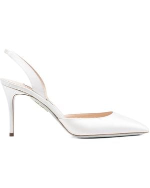Aquazzura Pointed-Toe High-Heeled Sandals - White