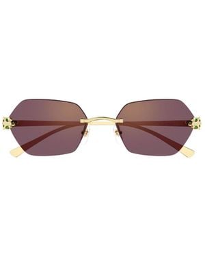 Cartier Geometric Frame Sunglasses - Pink
