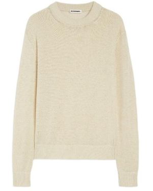 Jil Sander Crewneck Knitted Sweater - Natural