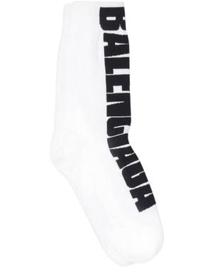 Balenciaga Logo Socks - White