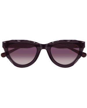 Chloé Chloé Eyewear Cat-Eye Frame Sunglasses - Purple