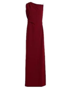 Max Mara Sleeveless Spliced Long Dress - Red