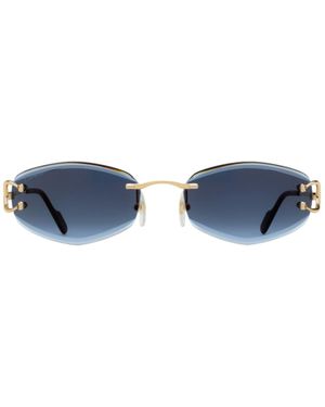 Cartier Geometric Frame Sunglasses - Blue