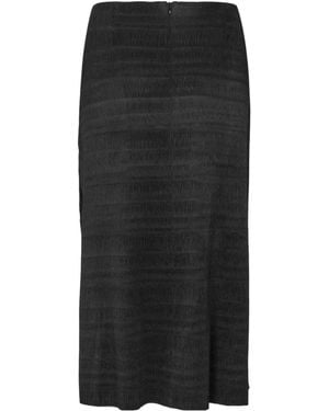 Magda Butrym Textured Fringe Midi Skirt - Black