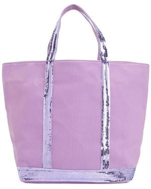 Vanessa Bruno Cabas Logo Tote - Purple