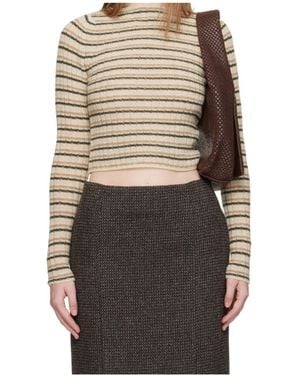 AURALEE Wool Blend Boat Neck Jumper - Grey