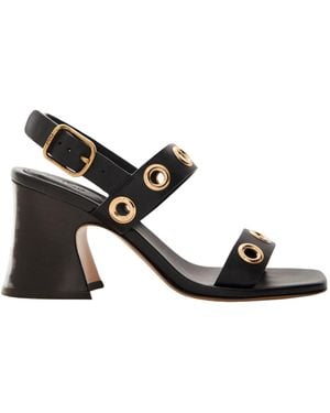 Chloé Leather Heeled Sandals - Black