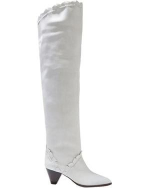 Isabel Marant Simple Yet Elegant Tall Boots - White