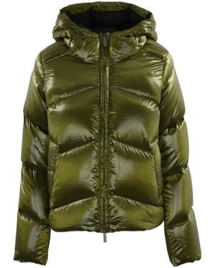 K-Way Ninev Crystal Chintz Thermo Heavy Jacket - Green
