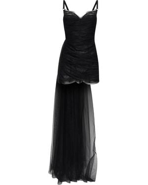 Maria Lucia Hohan Latifa Lace-Trimmed Ruched Mini Dress - Black