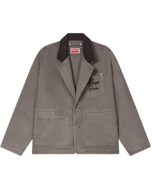 KENZO Paris Chainstitch' Workwear Jacket - Brown