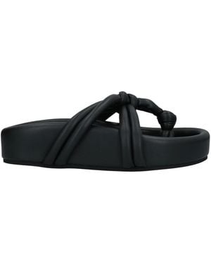 MM6 by Maison Margiela Solid-Color Flip-Flops - Black
