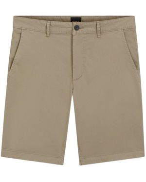 BOSS Slim Fit Bermuda Shorts - Natural