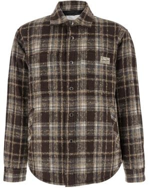 DUNST Logo Patch Flannel Shirt - Multicolour