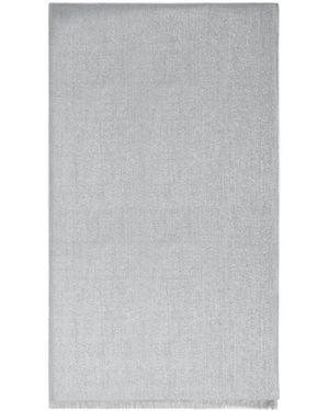 Brunello Cucinelli Frayed-Edge Cashmere-Blend Scarf - Gray