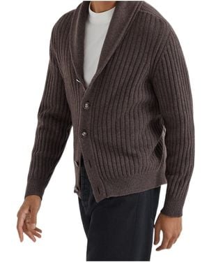 Brunello Cucinelli Ribbed Button-Up Cardigan - Multicolor